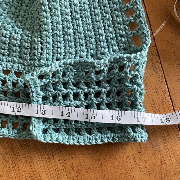 Hand crafted Halter Crochet Mesh Bikini Boho Bralette Off the shoulder Crop Top - Picture 8 of 10